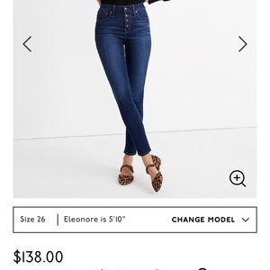 Madewell mid rise 9 inch black skinny jeans